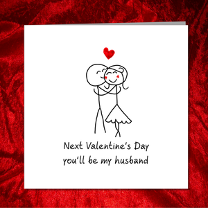 Romantic Fiance Valentines Day card - Future Husband or boyfriend card - Lover love cute