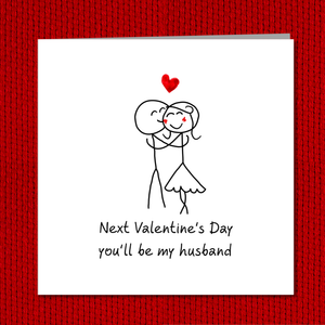 Romantic Fiance Valentines Day card - Future Husband or boyfriend card - Lover love cute