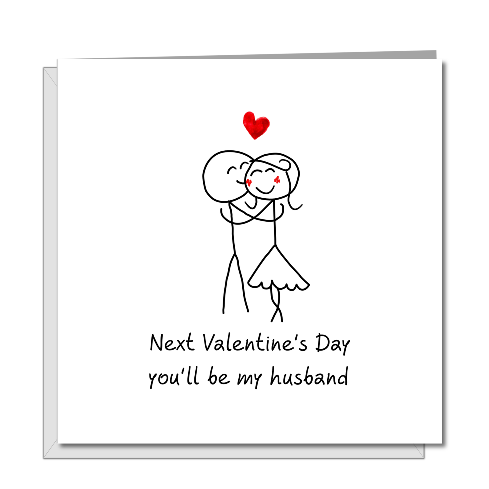 Romantic Fiance Valentines Day card - Future Husband or boyfriend card - Lover love cute