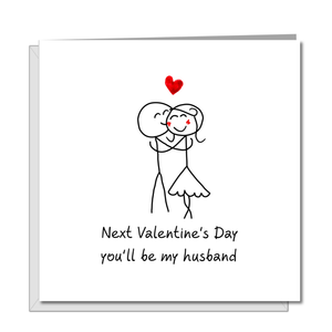 Romantic Fiance Valentines Day card - Future Husband or boyfriend card - Lover love cute
