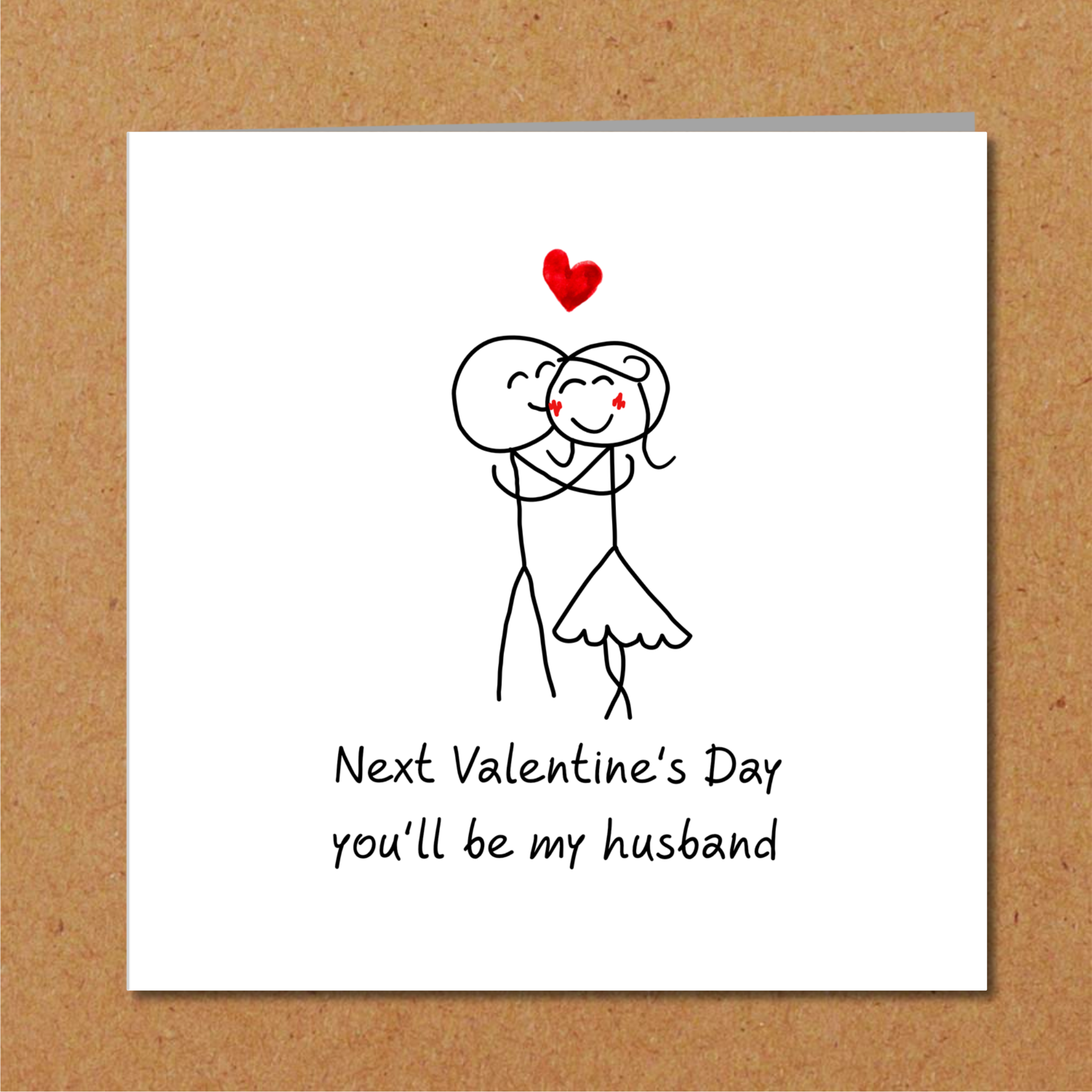 Romantic Fiance Valentines Day card - Future Husband or boyfriend card - Lover love cute