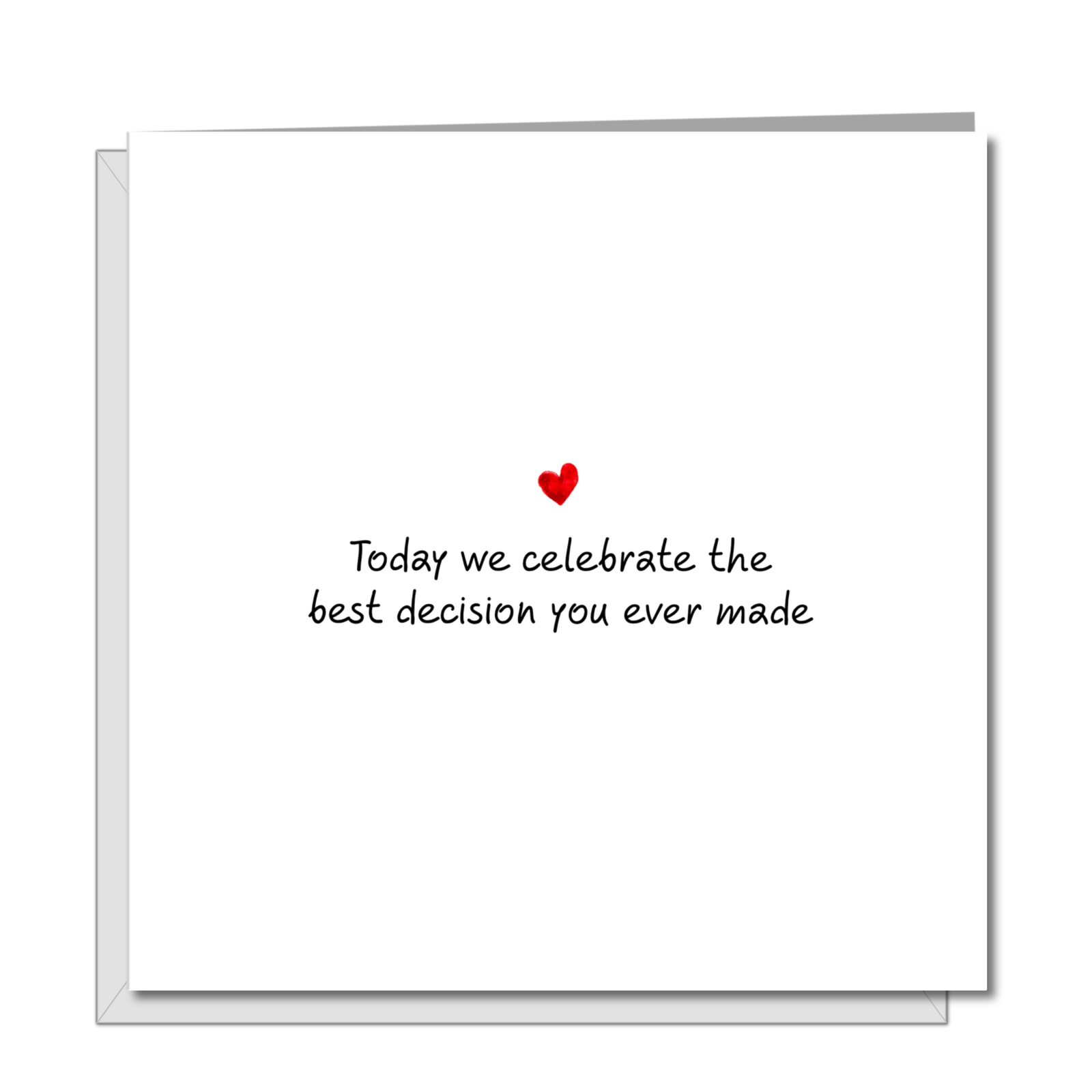 Funny Romantic Anniversary Card / Engagement Card / Wedding Card - Love Best Decision -  wife, husband