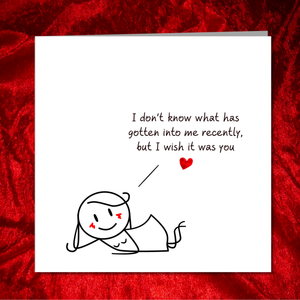 Funny Valentines or Birthday Day Card for husband or boyfriend. Rude naughty sexy humour - humorous love card