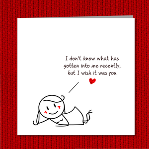 Funny Valentines or Birthday Day Card for husband or boyfriend. Rude naughty sexy humour - humorous love card