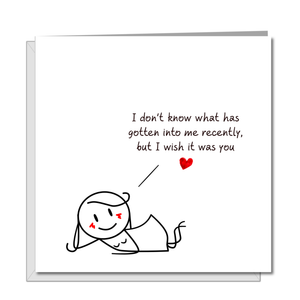 Funny Valentines or Birthday Day Card for husband or boyfriend. Rude naughty sexy humour - humorous love card
