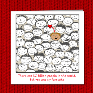 Valentines Day Card / Birthday Card for boyfriend or best friend / bff.  Romantic love special person best