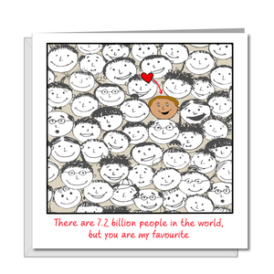 Valentines Day Card / Birthday Card for boyfriend or best friend / bff.  Romantic love special person best