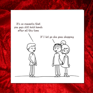 Funny Card for Boyfriend, Husband, Girlfriend, Wife, Female Friend  - Birthday, Anniversary, Valentines Day - Love Shopping Humorous Humour