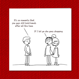 Funny Card for Boyfriend, Husband, Girlfriend, Wife, Female Friend  - Birthday, Anniversary, Valentines Day - Love Shopping Humorous Humour