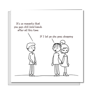 Funny Card for Boyfriend, Husband, Girlfriend, Wife, Female Friend  - Birthday, Anniversary, Valentines Day - Love Shopping Humorous Humour