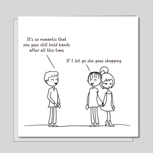Funny Card for Boyfriend, Husband, Girlfriend, Wife, Female Friend  - Birthday, Anniversary, Valentines Day - Love Shopping Humorous Humour