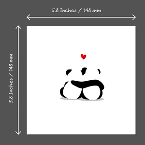 Cute Valentines Day Card Anniversary Card Birthday Card Husband Wife Boyfriend Girlfriend Romantic Love Panda Bear  - love adore special