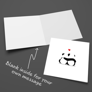 Cute Valentines Day Card Anniversary Card Birthday Card Husband Wife Boyfriend Girlfriend Romantic Love Panda Bear  - love adore special