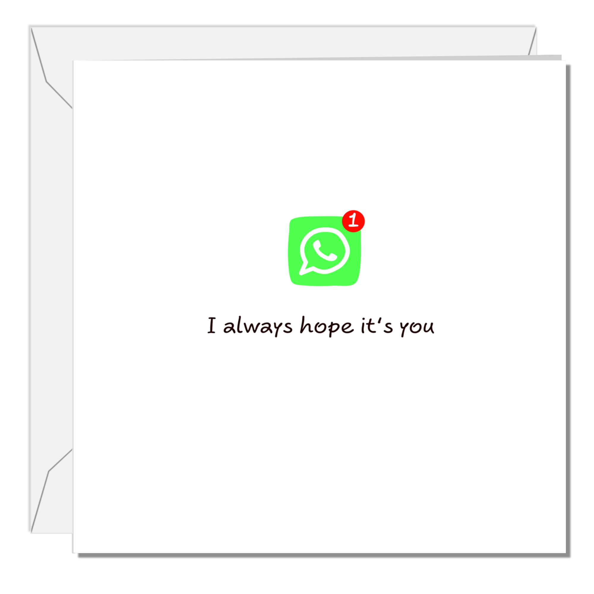 WhatsApp Valentines Day Card Birthday Card Love You App Message Notification Girlfriend Boyfriend Wife Husband Love