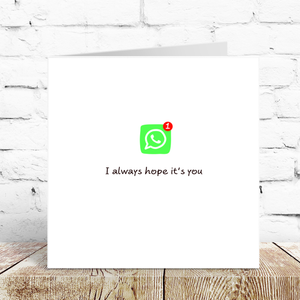 WhatsApp Valentines Day Card Birthday Card Love You App Message Notification Girlfriend Boyfriend Wife Husband Love