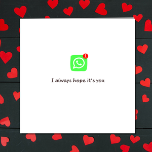 WhatsApp Valentines Day Card Birthday Card Love You App Message Notification Girlfriend Boyfriend Wife Husband Love