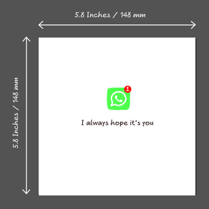 WhatsApp Valentines Day Card Birthday Card Love You App Message Notification Girlfriend Boyfriend Wife Husband Love