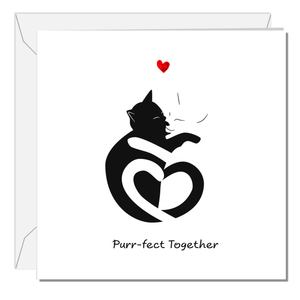 Romantic Cats Greeting Card