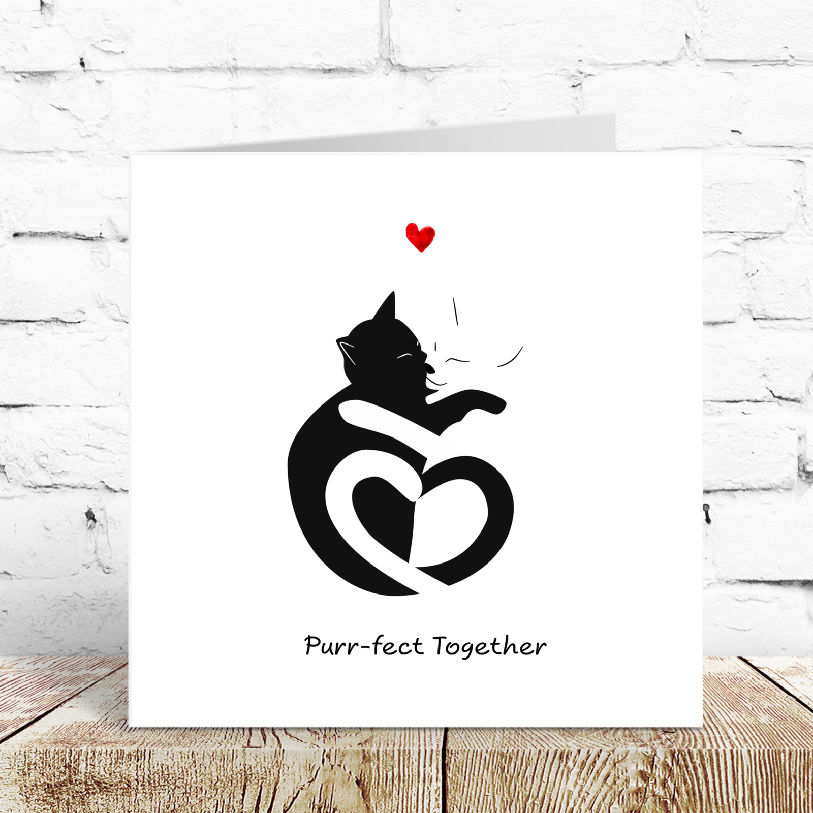Romantic Cats Greeting Card
