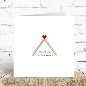 Romantic Valentines Day Card Anniversary Card Birthday Card Husband Wife Boyfriend Girlfriend Cute Perfect Match Special Love